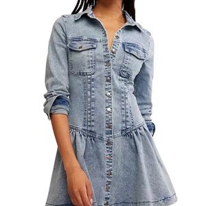 Free People Roadhouse denim mini